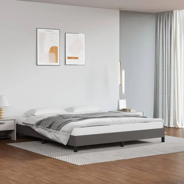 Gossi cadru de pat, gri, 180x200 cm, piele ecologica