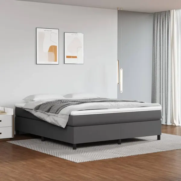 Gossi cadru de pat, gri, 180x200 cm, piele ecologica