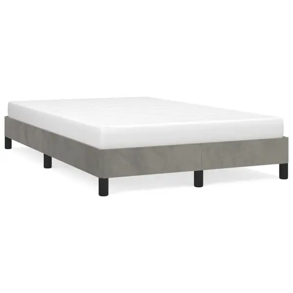Gossi cadru de pat, gri deschis, 120x190 cm, catifea