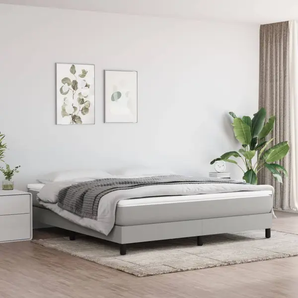 Gossi cadru de pat, gri deschis, 180x200 cm, material textil