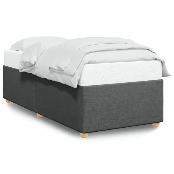 Gossi cadru de pat, gri inchis, 80x200 cm, textil