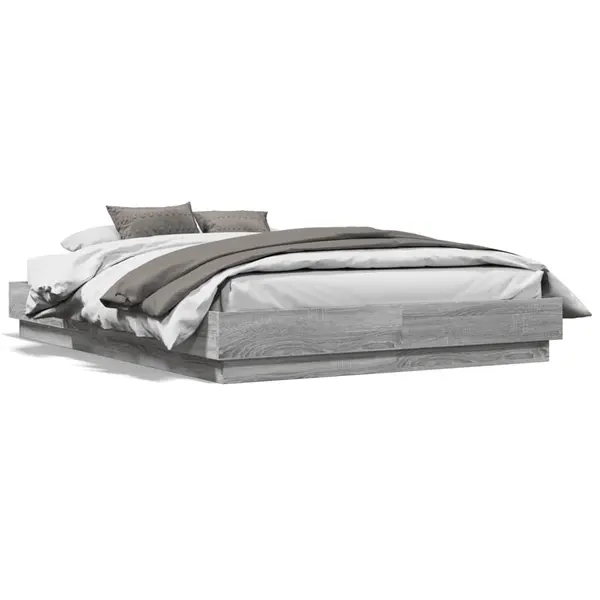 Gossi cadru de pat, gri sonoma, 120x190 cm, lemn prelucrat