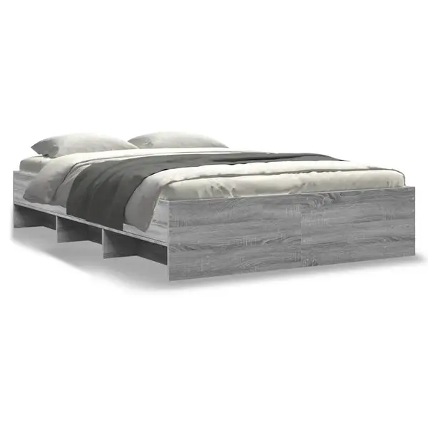Gossi cadru de pat, gri sonoma, 140x200 cm, lemn prelucrat