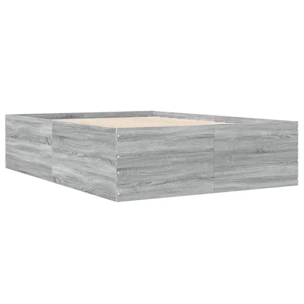Gossi cadru de pat, gri sonoma, 140x200 cm, lemn prelucrat