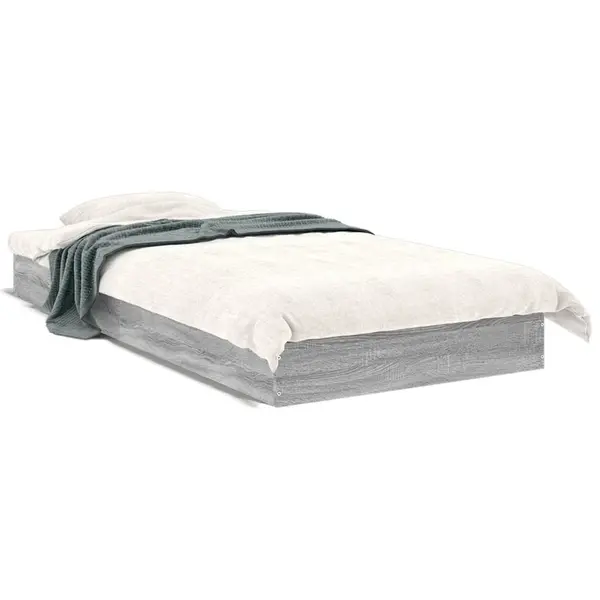 Gossi cadru de pat, gri sonoma, 75x190 cm, lemn prelucrat