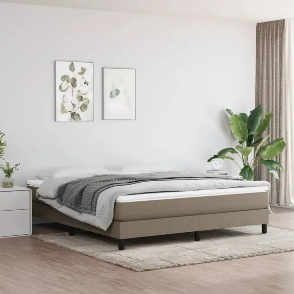Gossi cadru de pat, gri taupe, 180 x 200 cm, material textil