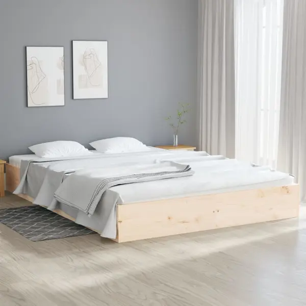 Gossi cadru de pat king size, 150x200 cm, lemn masiv