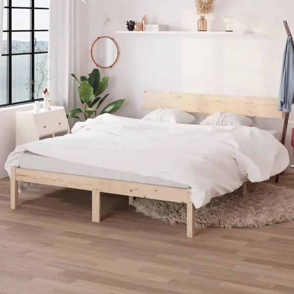 Gossi cadru de pat king size, 150x200 cm, lemn masiv de pin