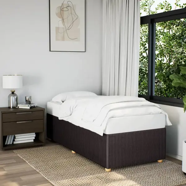 Gossi cadru de pat, maro inchis, 90 x 200 cm, material textil