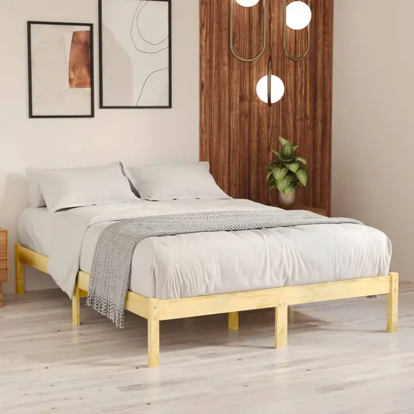 Gossi cadru de pat mic dublu, 120x190 cm, lemn masiv