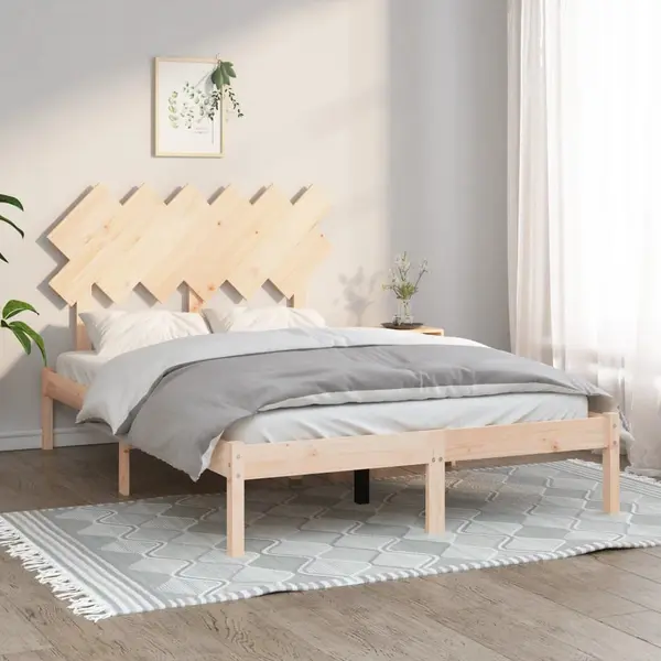 Gossi cadru de pat mic dublu, 120x190 cm, lemn masiv