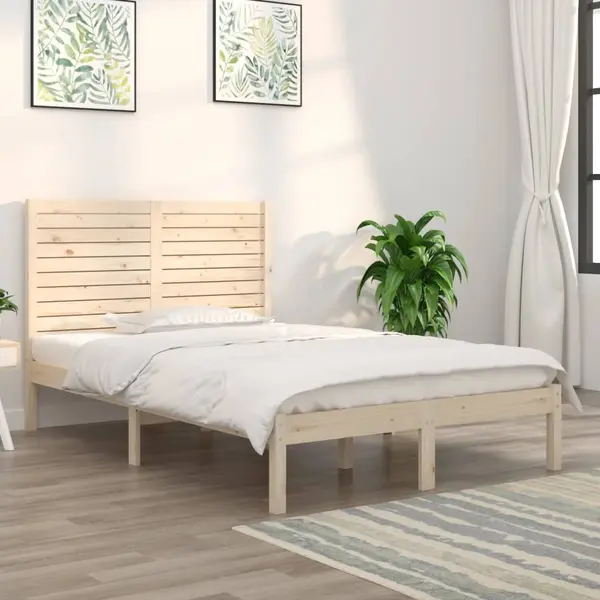 Gossi cadru de pat mic dublu, 120x190 cm, lemn masiv