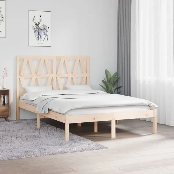 Gossi cadru de pat mic dublu, 120x190 cm, lemn masiv de pin