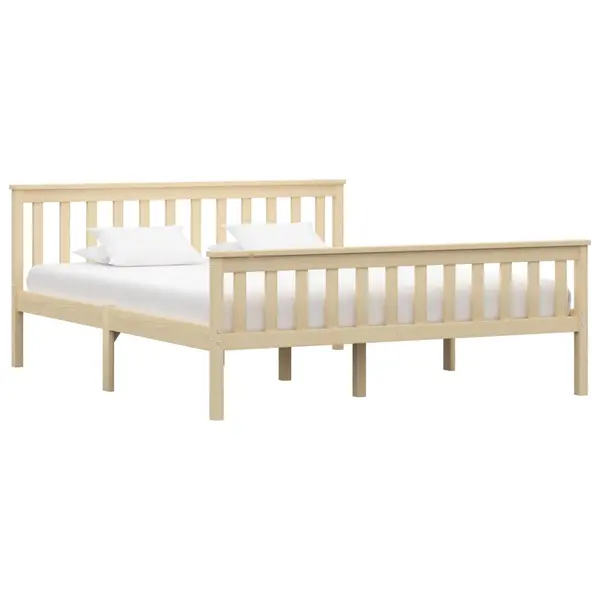 Gossi cadru de pat, natural, 160 x 200 cm, lemn masiv de pin