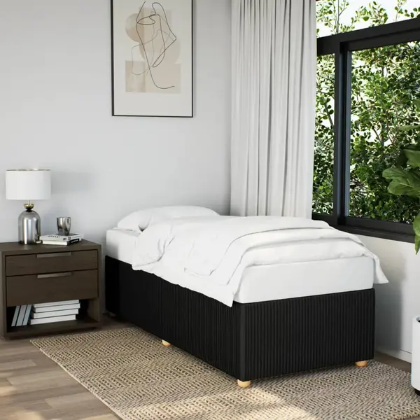Gossi cadru de pat, negru, 100 x 200 cm, material textil