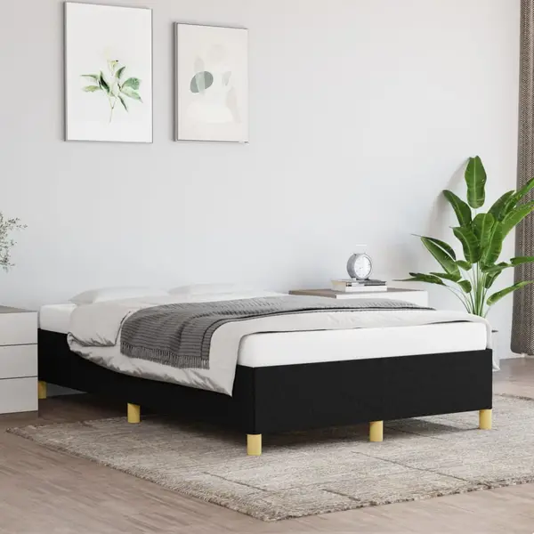 Gossi cadru de pat, negru, 120x190 cm, material textil
