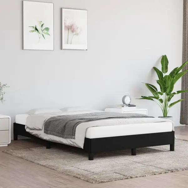 Gossi cadru de pat, negru, 120x200 cm, material textil