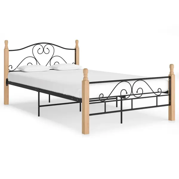 Gossi cadru de pat, negru, 120x200 cm, metal
