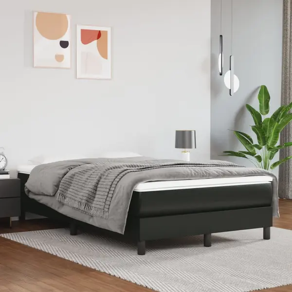 Gossi cadru de pat, negru, 120x200 cm, piele ecologica