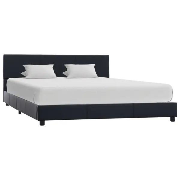 Gossi cadru de pat, negru, 120x200 cm, piele ecologica