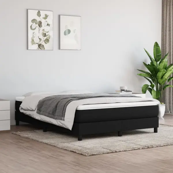 Gossi cadru de pat, negru, 140x200 cm, material textil