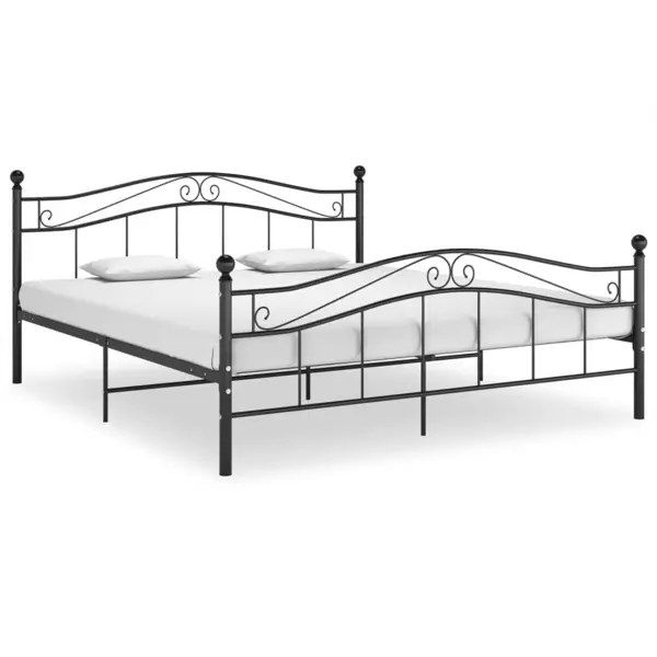 Gossi cadru de pat, negru, 140x200 cm, metal