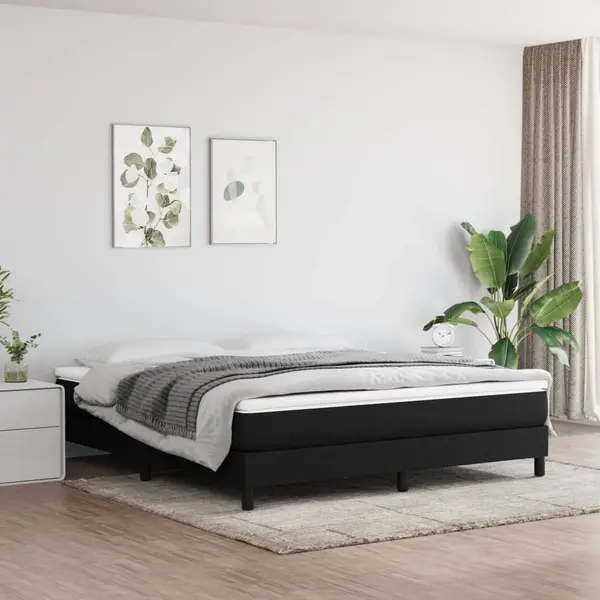 Gossi cadru de pat, negru, 180 x 200 cm, material textil