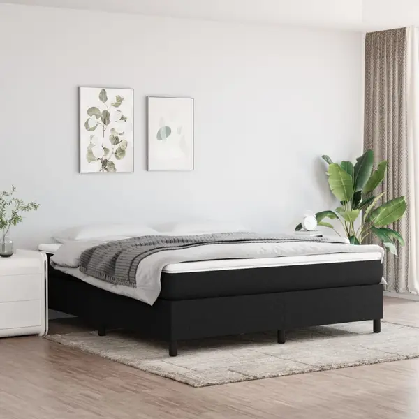 Gossi cadru de pat, negru, 180 x 200 cm, material textil