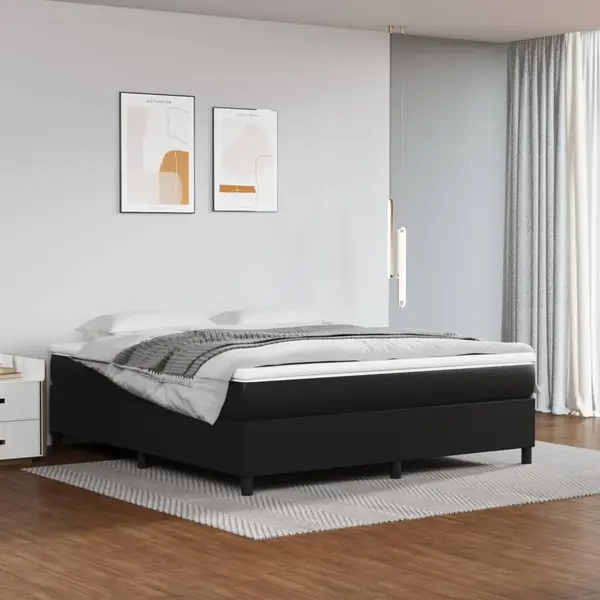 Gossi cadru de pat, negru, 180x200 cm, piele ecologica