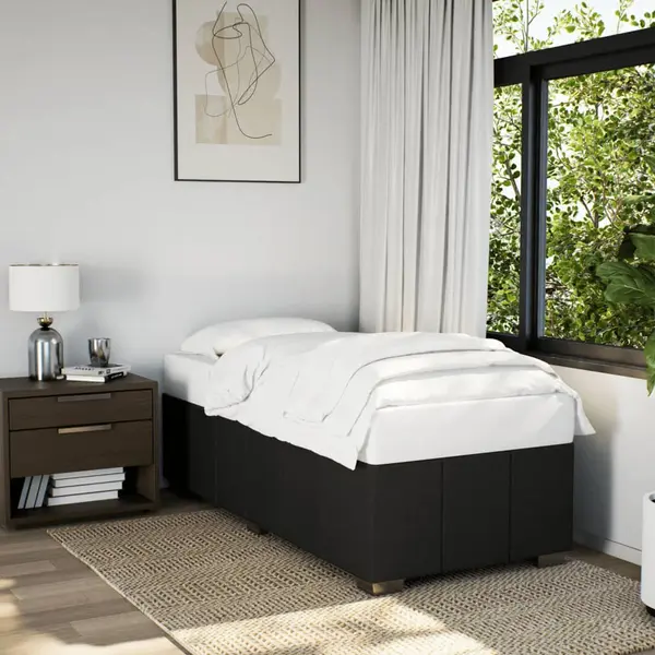 Gossi cadru de pat, negru, 80x200 cm, material textil