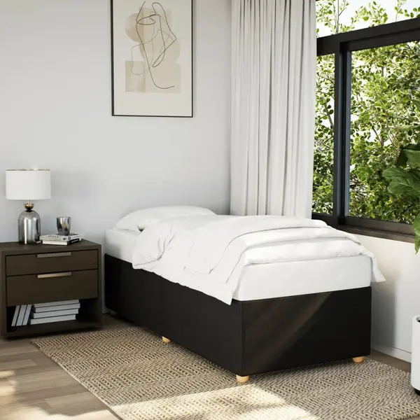 Gossi cadru de pat, negru, 80x200 cm, material textil