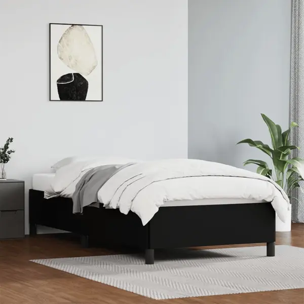 Gossi cadru de pat, negru, 80x200 cm, piele ecologica