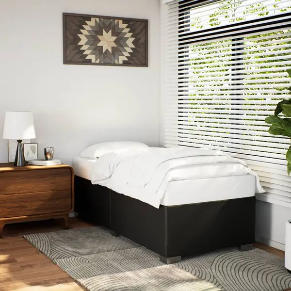 Gossi cadru de pat, negru, 80x200 cm, piele ecologica