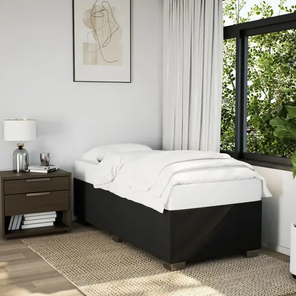 Gossi cadru de pat, negru, 90x190 cm, material textil