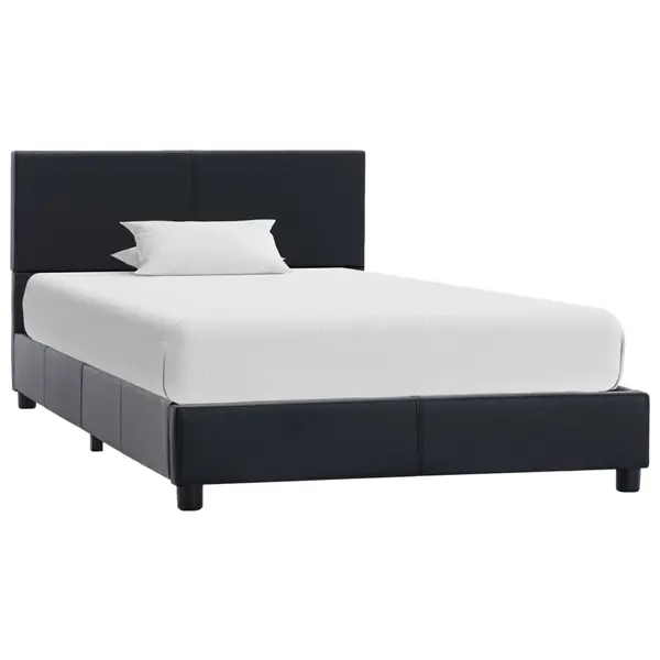 Gossi cadru de pat, negru, 90x200 cm, piele ecologica