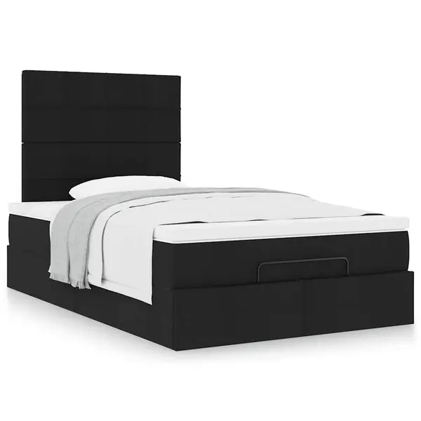 Gossi cadru de pat otoman cu saltea negru 120x190 cm tesatura