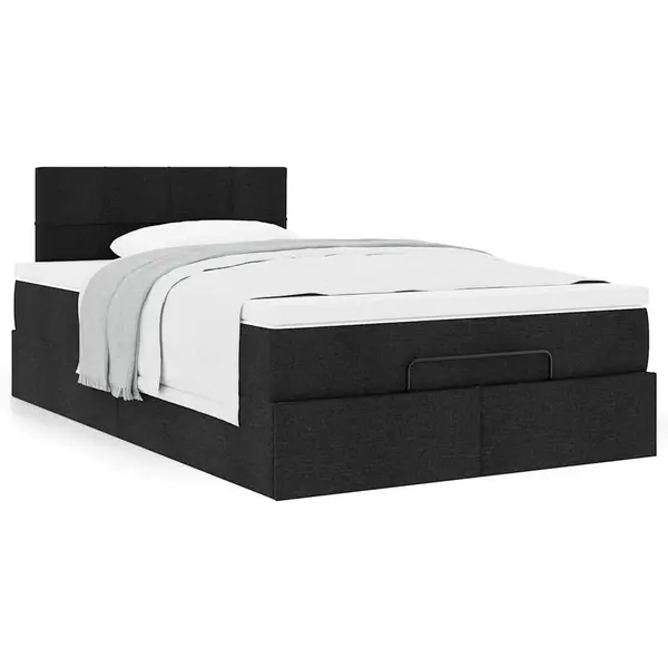 Gossi cadru de pat otoman cu saltea negru 120x190 cm tesatura