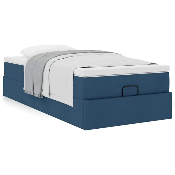Gossi cadru de pat otoman cu saltea tesatura albastra 90x200cm