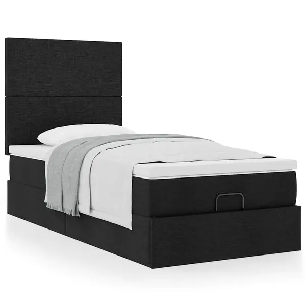 Gossi cadru de pat otoman cu saltea tesatura neagra 100x200cm