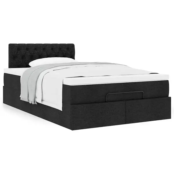 Gossi cadru de pat otoman cu saltea tesatura neagra 120x200cm