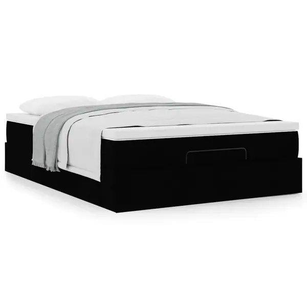 Gossi cadru de pat otoman cu saltea tesatura neagra 140x200cm