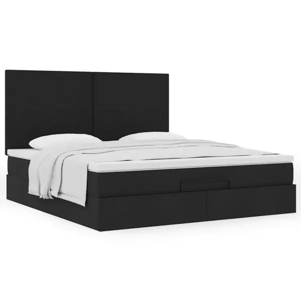 Gossi cadru de pat otoman cu saltea tesatura neagra 180x200cm