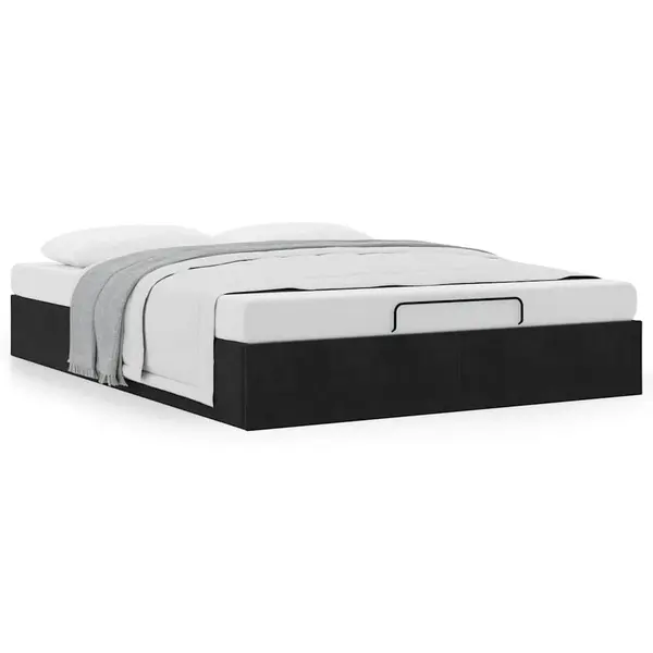 Gossi cadru de pat otoman fara saltea negru 140x190 cm catifea
