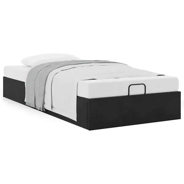 Gossi cadru de pat otoman fara saltea negru 80x200 cm catifea