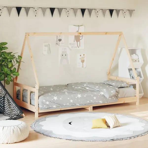 Gossi cadru de pat pentru copii, 90x190 cm, lemn masiv de pin