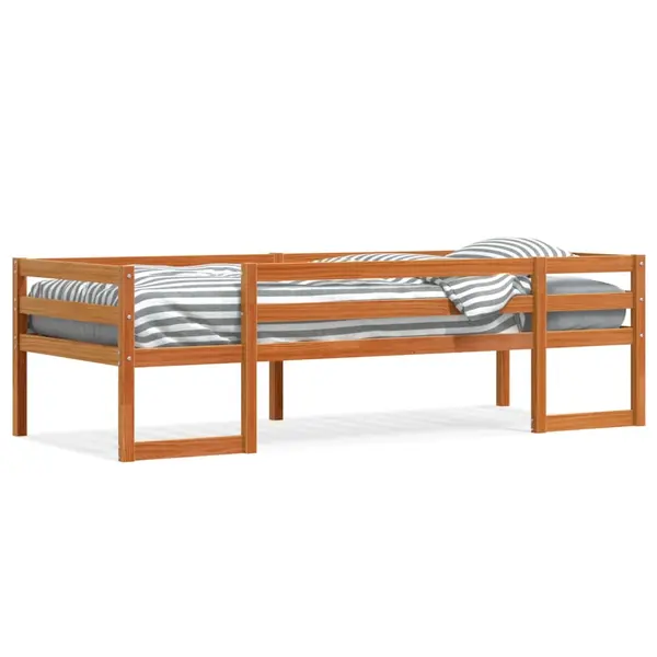 Gossi cadru de pat pentru copii maro ceruit 80x200 cm lemn masiv pin