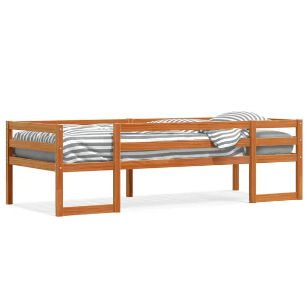 Gossi cadru de pat pentru copii maro ceruit 90x190 cm lemn masiv pin