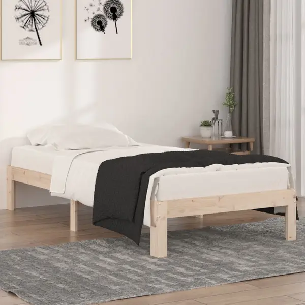 Gossi cadru de pat single, 90x190 cm, lemn masiv