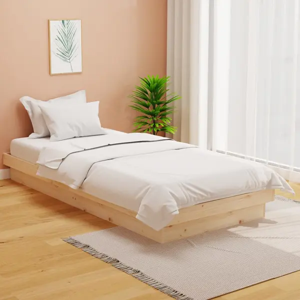 Gossi cadru de pat single, 90x190 cm, lemn masiv