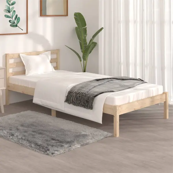 Gossi cadru de pat single, 90x190 cm, lemn masiv de pin